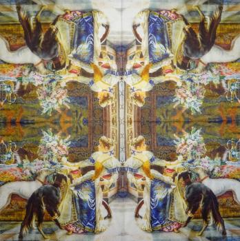 147 Jahrhundert - 1-lagig / Wellenrand - 15.5x16cm